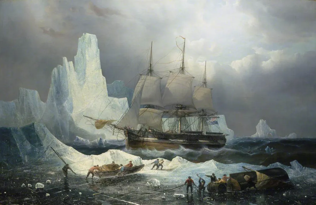 HMS Erebus in the Ice, 1846 (painting by François Etienne Musin, Royal Museums Greenwich)